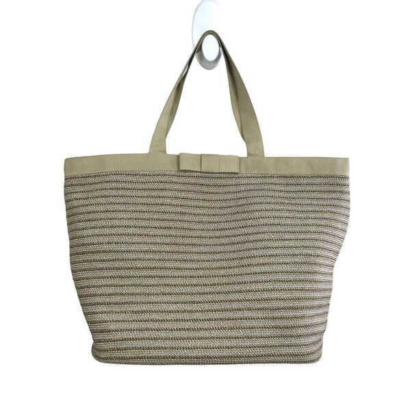 Eric Javits Handbags - Eric Javits New York Bow Detail Oversized Lined Double Handle Tote Bag